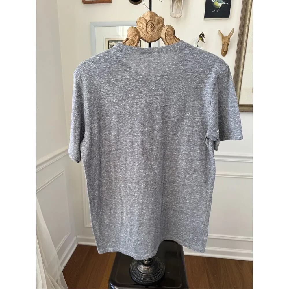 Adidas Short Sleeve Trefoil Logo Grey Teal Red Tshirt L